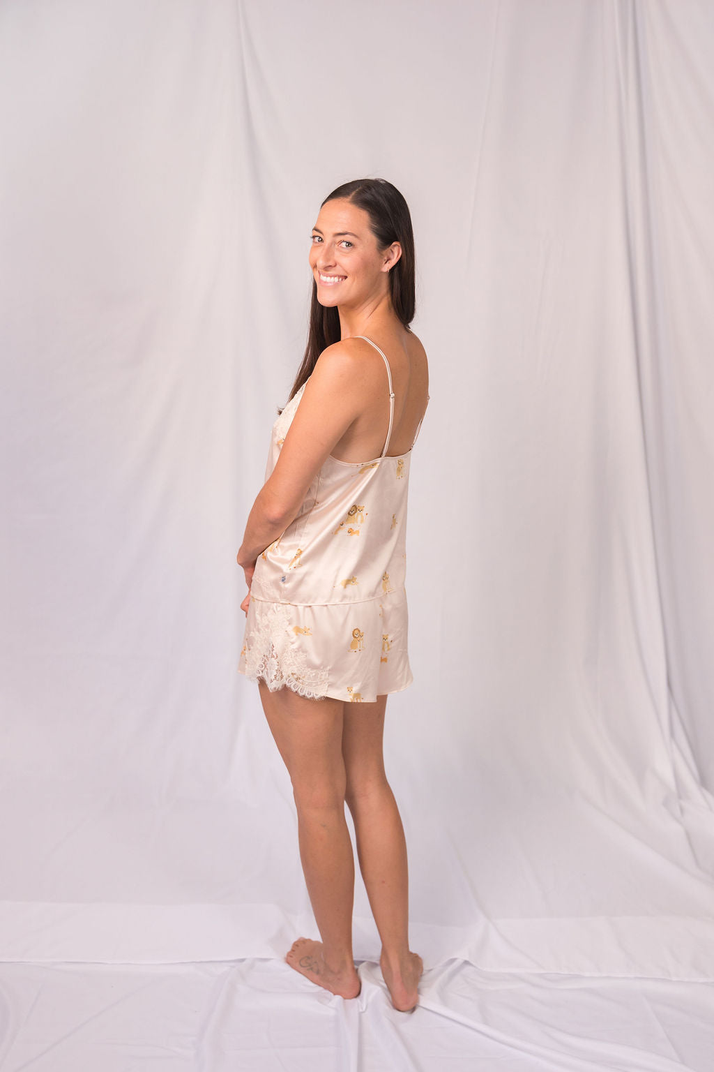 Women’s Satin Cami Set “Lioness”