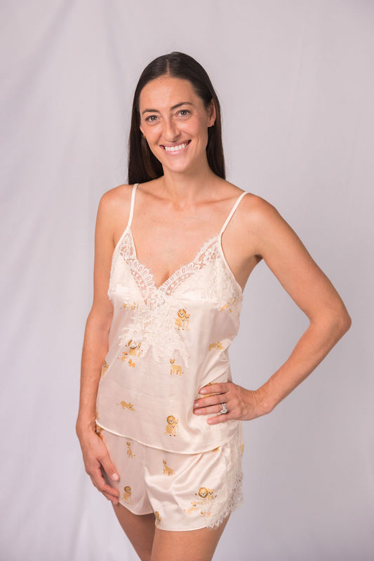 Women’s Satin Cami Set “Lioness”
