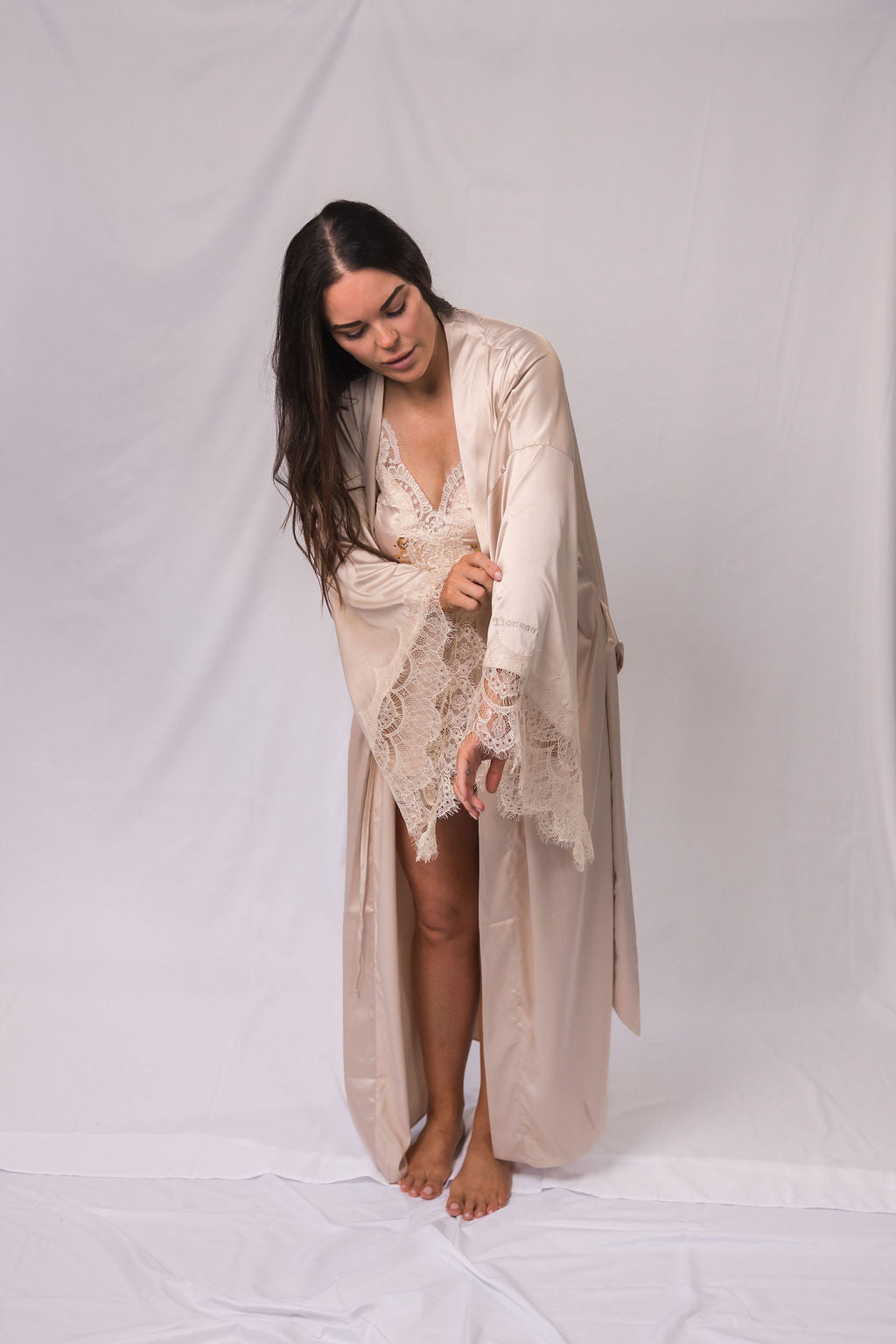 Women’s Satin Robe “Lioness”