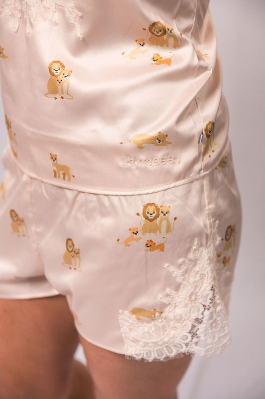 Women’s Satin Cami Set “Lioness”